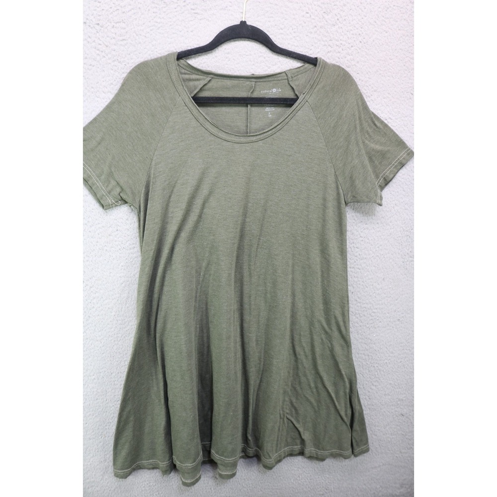 Natural Life Olive Green Short Sleeve Dress-Large-Minimalist-Casual